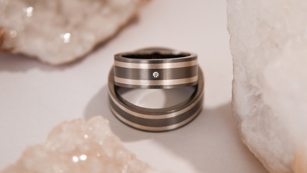 Titanové prstene - zamatovo sivé odolné šperky